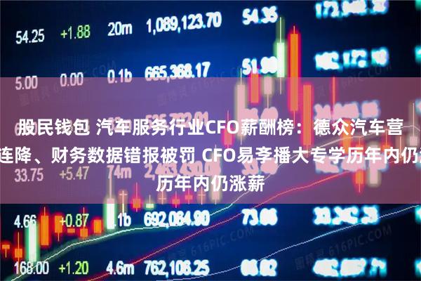 股民钱包 汽车服务行业CFO薪酬榜:德众汽车营收3连降、财务数据错报被罚 CFO易斈播大专学历年内仍涨薪